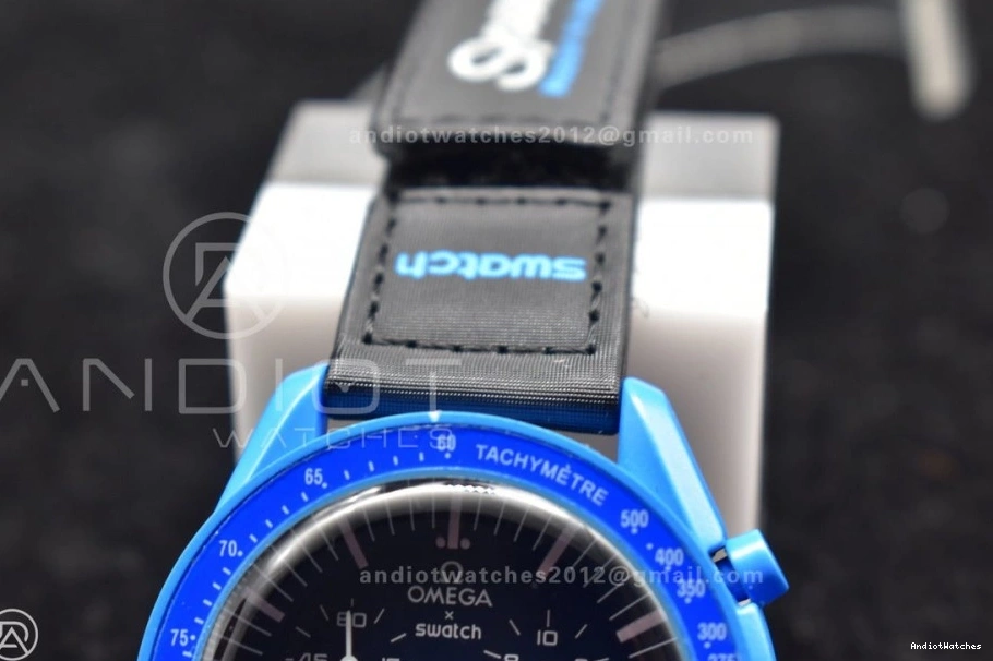 Mission Quartz 1179 on StreetReady Omega Nylon Strap Swatch Moonwatch x to Neptune Bioceramic 0926